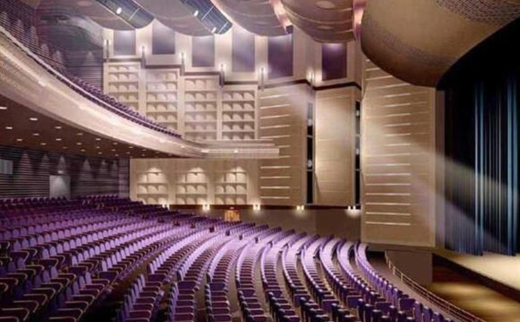 江西宜春大劇院木質吸聲板聲學工程-1